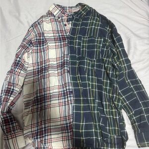 Staple Dual Plaid Men's Shirt - Red, Blue, and Green